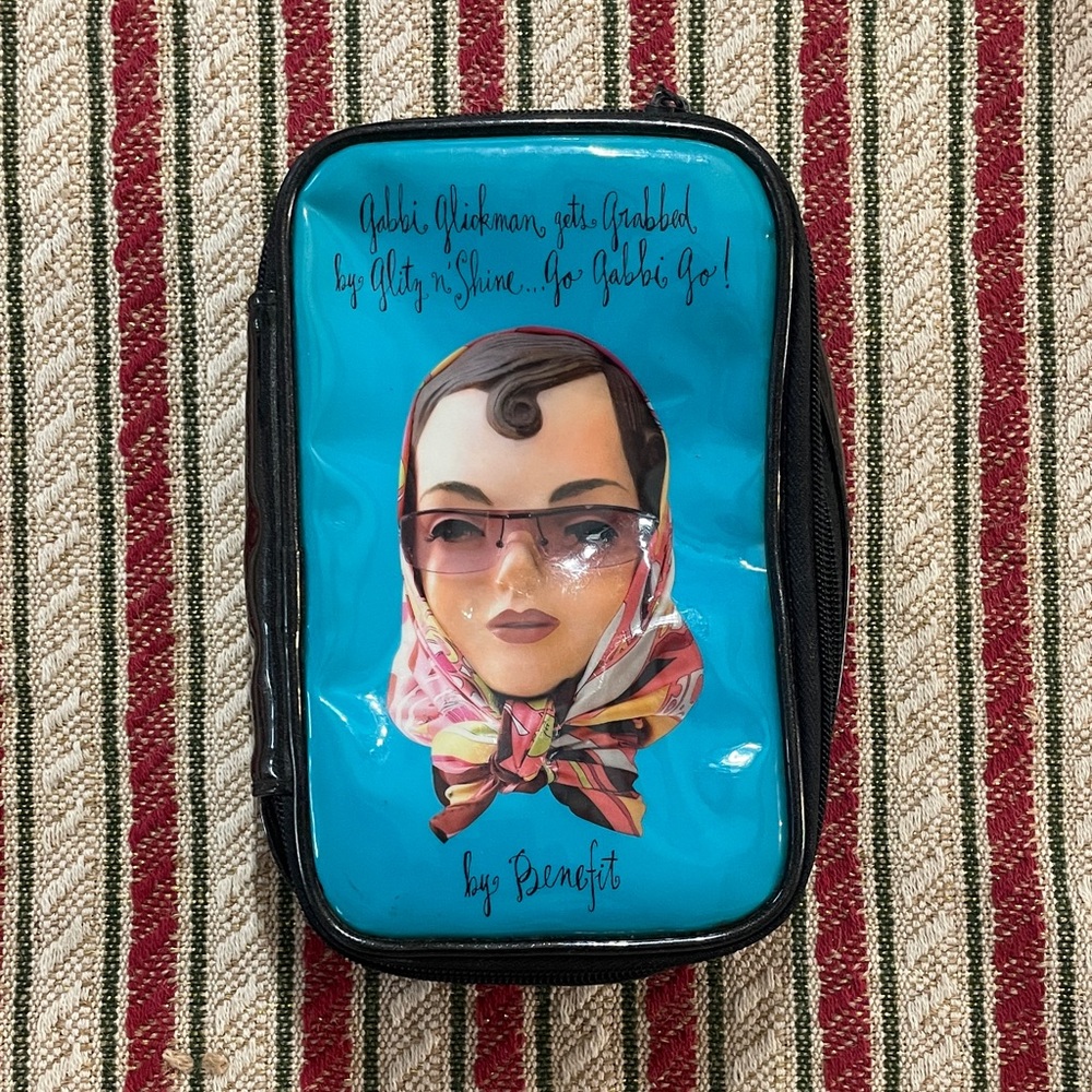 Benefit Vibrant Blue Cosmetic Bag